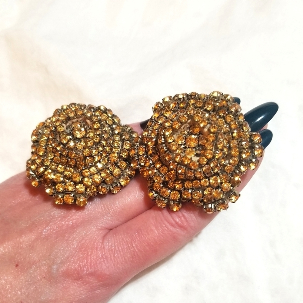 Rebecca de Ravenel's AVA Topaz Crystal Runway Statement Earrings - Picture 9 of 10